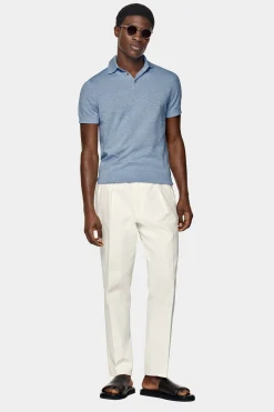 SUITSUPPLY Poloshirt Hellblau-Männlich Poloshirts