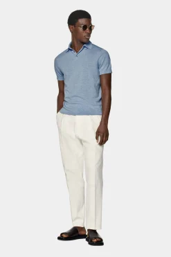 SUITSUPPLY Poloshirt Hellblau-Männlich Poloshirts