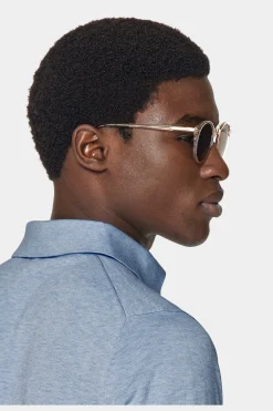 SUITSUPPLY Poloshirt Hellblau-Männlich Poloshirts