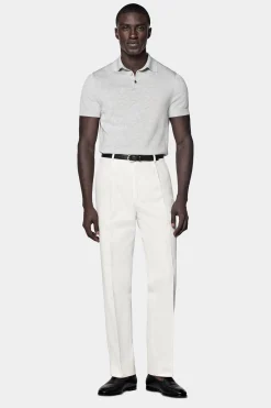 SUITSUPPLY Poloshirt Hellgrau-Männlich Poloshirts