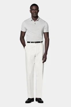 SUITSUPPLY Poloshirt Hellgrau-Männlich Poloshirts