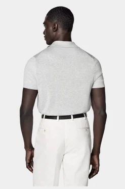 SUITSUPPLY Poloshirt Hellgrau-Männlich Poloshirts