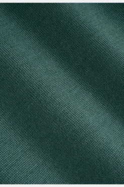SUITSUPPLY Poloshirt Knopffrei Grün-Männlich Strickware Aus Baumwolle-Seide-Mix