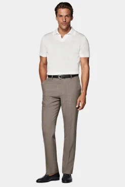 SUITSUPPLY Poloshirt Knopffrei Off-White-Männlich Poloshirts
