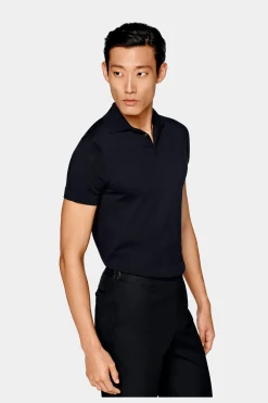 SUITSUPPLY Poloshirt Navy-Männlich Poloshirts