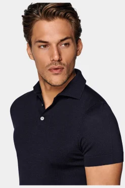 SUITSUPPLY Poloshirt Navy-Männlich Poloshirts