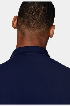 SUITSUPPLY Poloshirt Navy Langarm-Männlich Poloshirts
