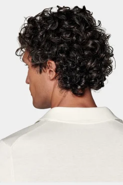 SUITSUPPLY Poloshirt Off-White Langarm-Männlich Poloshirts