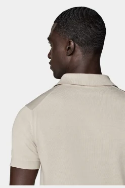 SUITSUPPLY Poloshirt Sand Knopffrei-Männlich Poloshirts
