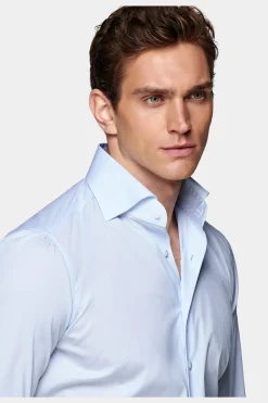 SUITSUPPLY Popeline Hemd Hellblau Gestreift Extra Slim Fit-Männlich Klassische Hemden