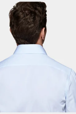 SUITSUPPLY Popeline Hemd Hellblau Gestreift Extra Slim Fit-Männlich Klassische Hemden
