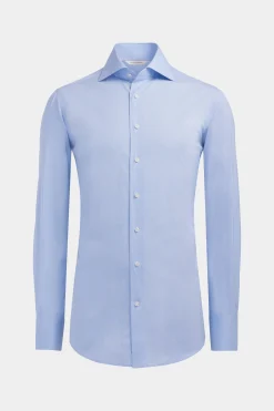 SUITSUPPLY Popeline Hemd Hellblau Gestreift Extra Slim Fit-Männlich Klassische Hemden