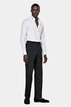 SUITSUPPLY Popeline Hemd Violett Gestreift Extra Slim Fit-Männlich Klassische Hemden