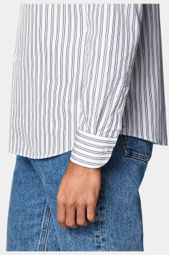SUITSUPPLY Popeline-Hemd Dunkelblau Slim Fit-Männlich Casual Hemden