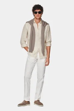 SUITSUPPLY Porto Chino Off-White-Männlich Jeans & Casual Hosen