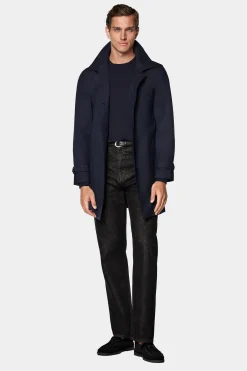 SUITSUPPLY Regenmantel Blau-Männlich Regenmäntel