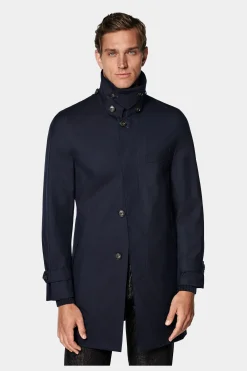 SUITSUPPLY Regenmantel Blau-Männlich Regenmäntel