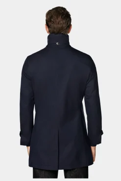 SUITSUPPLY Regenmantel Blau-Männlich Regenmäntel