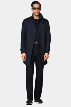 SUITSUPPLY Regenmantel Navy-Männlich Wasserabweisende Mäntel