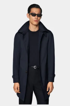 SUITSUPPLY Regenmantel Navy-Männlich Wasserabweisende Mäntel