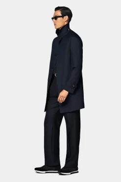SUITSUPPLY Regenmantel Navy-Männlich Wasserabweisende Mäntel