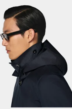 SUITSUPPLY Regenmantel Navy-Männlich Wasserabweisende Mäntel