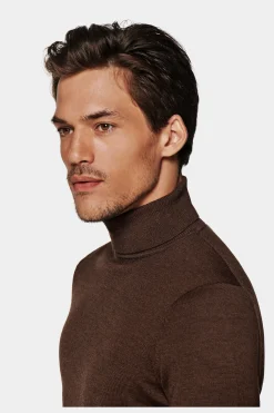 SUITSUPPLY Rollkragen Dunkelbraun-Männlich Rollkragen