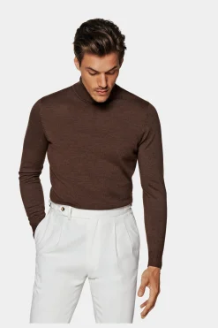 SUITSUPPLY Rollkragen Dunkelbraun-Männlich Rollkragen