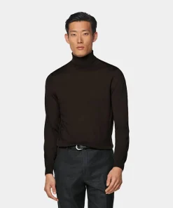 SUITSUPPLY Rollkragen Dunkelbraun-Männlich Rollkragen