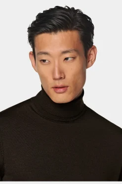 SUITSUPPLY Rollkragen Dunkelbraun-Männlich Rollkragen
