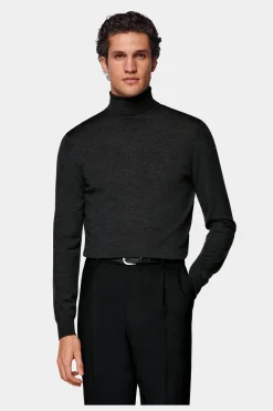 SUITSUPPLY Rollkragen Dunkelgrau-Männlich Rollkragen