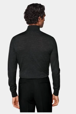 SUITSUPPLY Rollkragen Dunkelgrau-Männlich Rollkragen