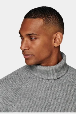 SUITSUPPLY Rollkragen Grau-Männlich Rollkragen