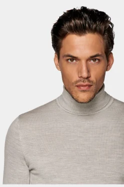SUITSUPPLY Rollkragen Grau-Männlich Rollkragen
