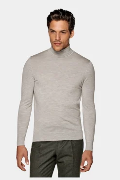 SUITSUPPLY Rollkragen Grau-Männlich Rollkragen