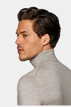 SUITSUPPLY Rollkragen Grau-Männlich Rollkragen