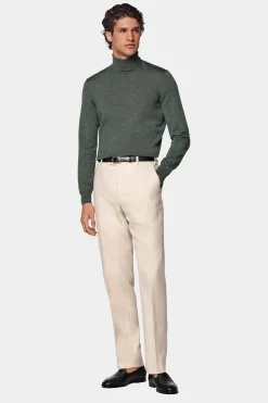 SUITSUPPLY Rollkragen Grün-Männlich Rollkragen
