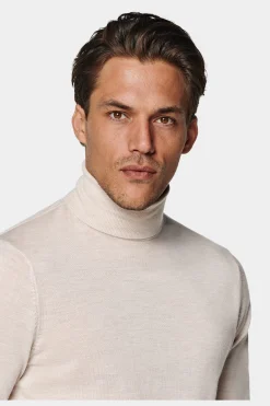 SUITSUPPLY Rollkragen Hellbraun-Männlich Rollkragen