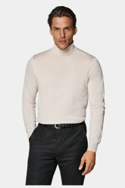 SUITSUPPLY Rollkragen Hellbraun-Männlich Rollkragen