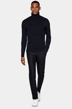 SUITSUPPLY Rollkragen Navy-Männlich Rollkragen