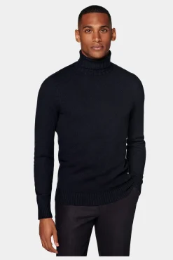 SUITSUPPLY Rollkragen Navy-Männlich Rollkragen