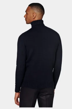 SUITSUPPLY Rollkragen Navy-Männlich Rollkragen