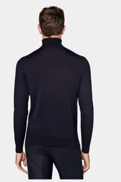 SUITSUPPLY Rollkragen Navy-Männlich Rollkragen