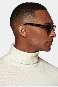 SUITSUPPLY Rollkragen Off-White-Männlich Rollkragen