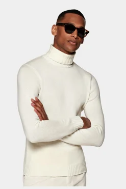 SUITSUPPLY Rollkragen Off-White-Männlich Rollkragen