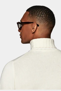 SUITSUPPLY Rollkragen Off-White-Männlich Rollkragen