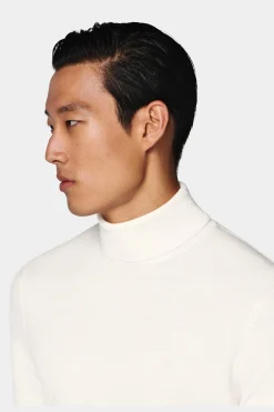SUITSUPPLY Rollkragen Off-White-Männlich Rollkragen