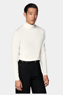 SUITSUPPLY Rollkragen Off-White-Männlich Rollkragen