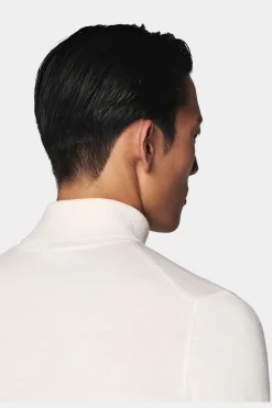 SUITSUPPLY Rollkragen Off-White-Männlich Rollkragen