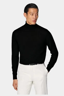 SUITSUPPLY Rollkragen Schwarz-Männlich Rollkragen